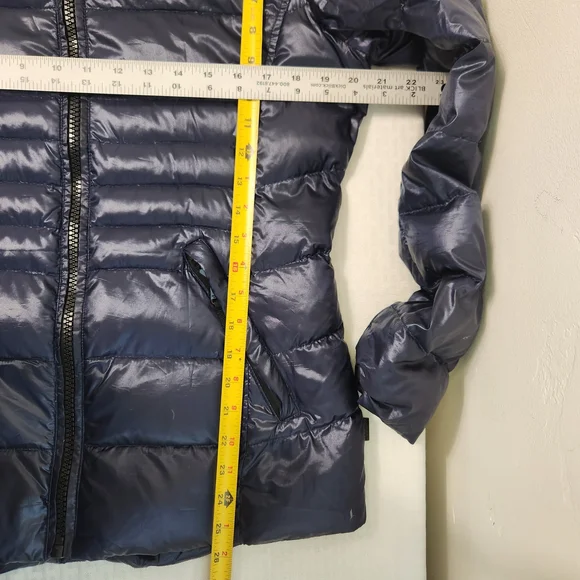 Andrew Marc Women's Shiny Blue Puffer Jacket 650 Fill Power, Size S.  #E05 - Picture 6 of 16